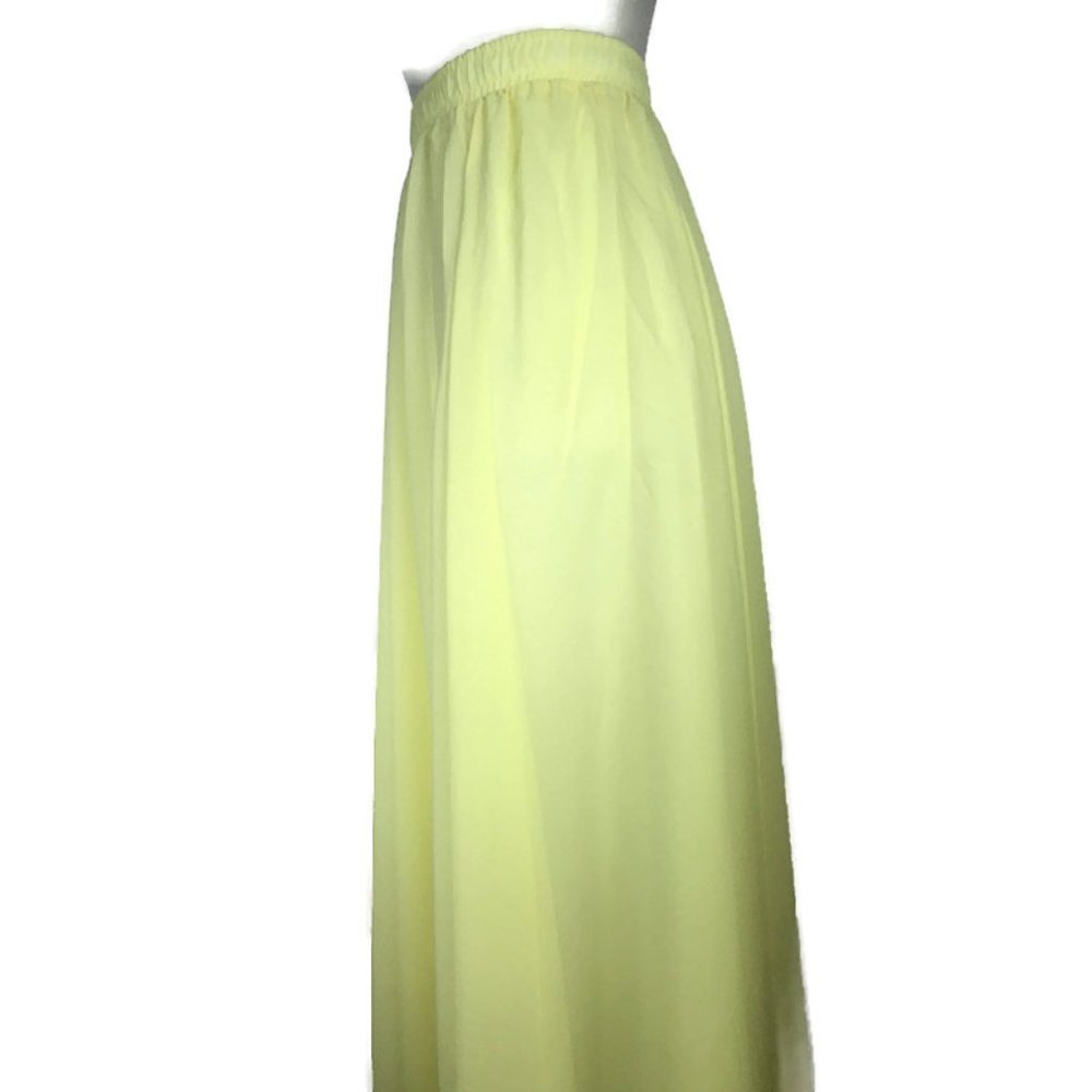 NWT Yellow Maxi lined "Lace Girl" Skirt.